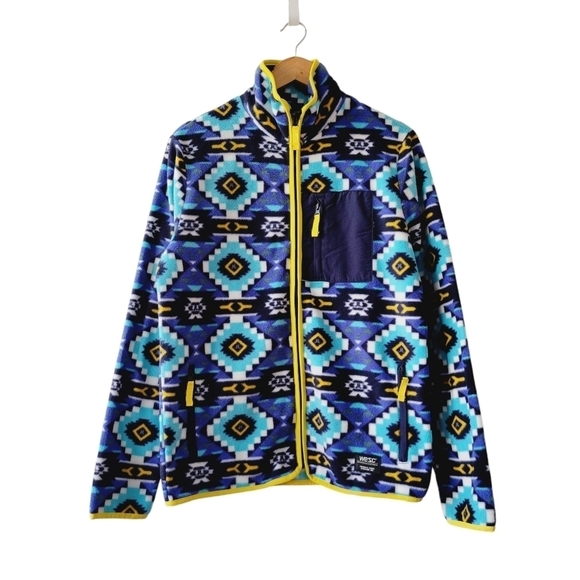 WESC Moritz Aztec Unisex Polar Fleece Jacket - Picture 1 of 13